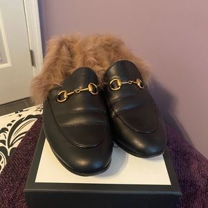 Gucci furry loafers